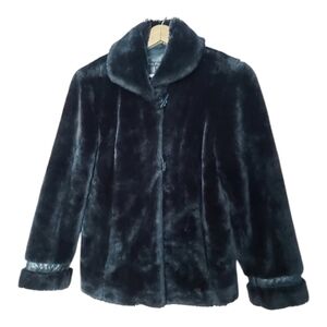 FAUX fur teddy coat black jacket San Francisco size small